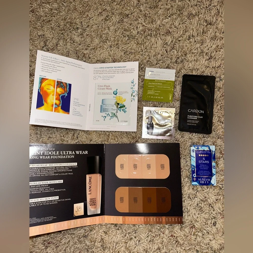 6 piece beauty set samples